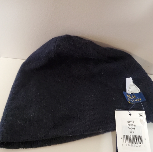 NWT Polo Ralph Lauren 1967 Merino Wool Reversible Beanie Hat - Picture 3 of 4